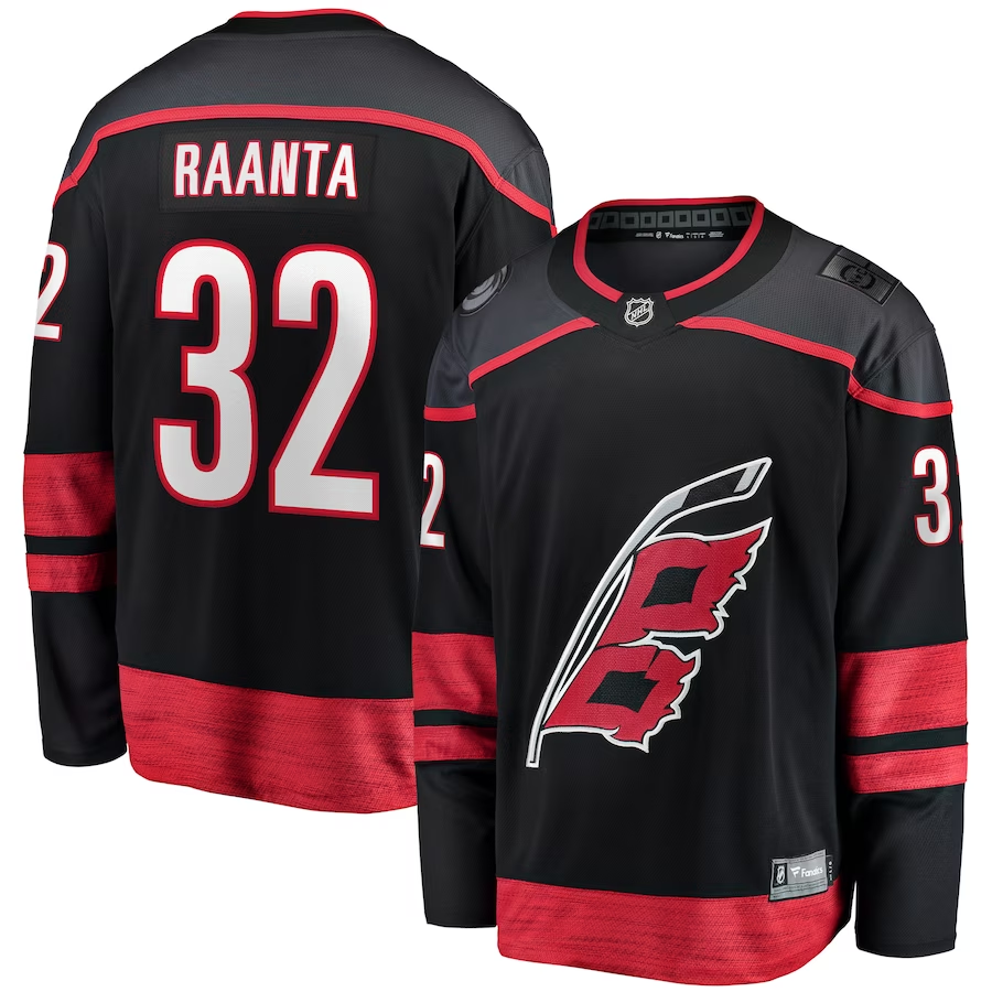 Men's Carolina Hurricanes Antti Raanta #32 Black Jersey